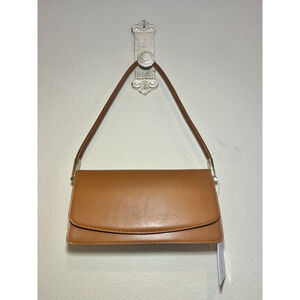 Francesca's MMS Design Studio Cognac Rectangular Shoulder Bag new